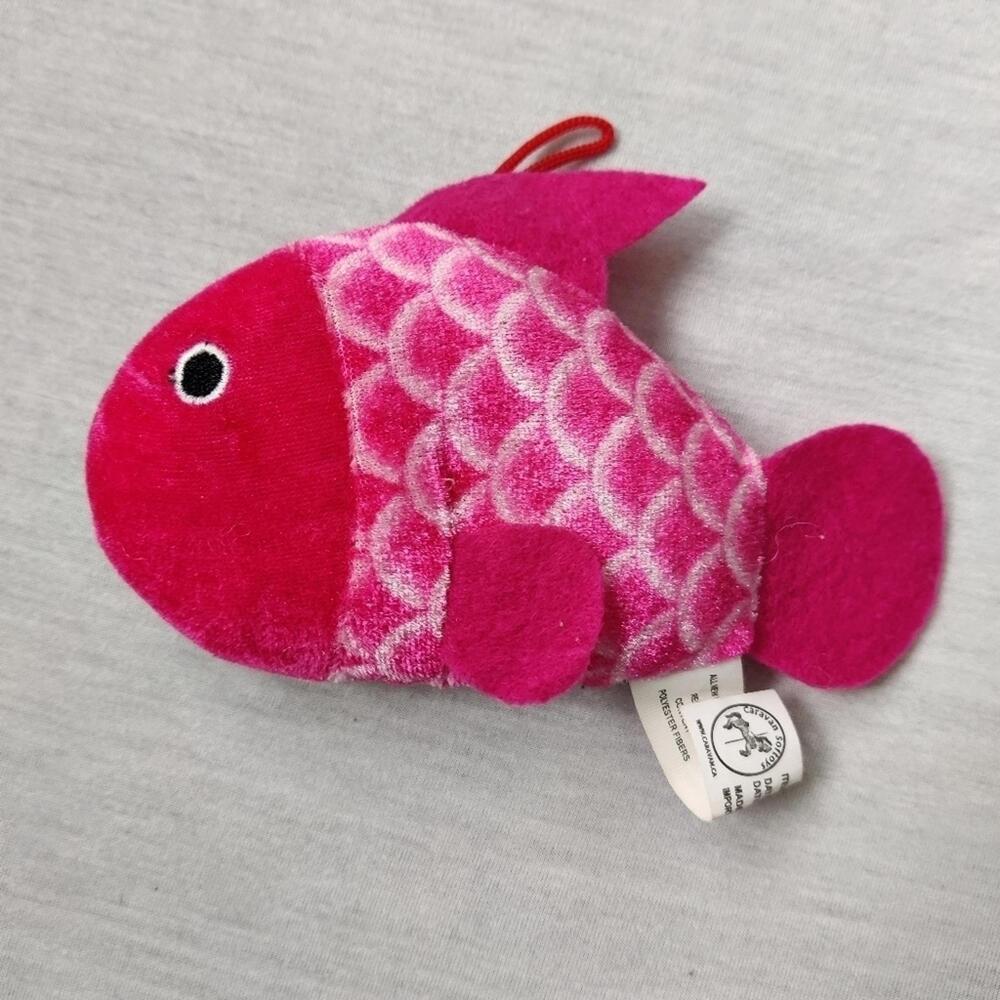 Pink fish stuffed toy
